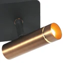 wall luminaire LUMO 2 flames IP20, bronze dimmable