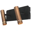 wall luminaire LUMO 2 flames IP20, bronze dimmable