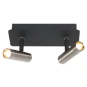wall luminaire LUMO 2 flames IP20, steel dimmable