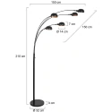 Mexlite floor lamp PENTRA E14 IP20, dimmable