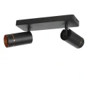 Mexlite ceiling luminaire DOWNLUME 2 flames GU10 IP20, black dimmable