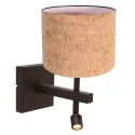 Steinhauer wall luminaire STANG 2 flames E27 IP20, cocoa dimmable