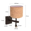 Steinhauer wall luminaire STANG 2 flames E27 IP20, cocoa dimmable