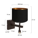 Steinhauer wall luminaire STANG E27 IP20, dimmable