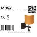 Steinhauer wall luminaire STANG 2 flames E27 IP20, cocoa dimmable