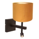 Steinhauer wall luminaire STANG 2 flames E27 IP20, cocoa dimmable