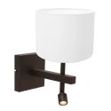 Steinhauer wall luminaire STANG 2 flames E14 IP20, cocoa dimmable
