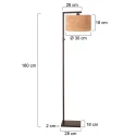 Steinhauer floor lamp STANG E27 IP20, dimmable