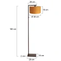 Steinhauer floor lamp STANG E27 IP20, dimmable