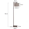 Steinhauer floor lamp STANG E27 IP20, dimmable