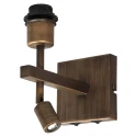 Steinhauer wall luminaire STANG 2 flames E27 IP20, bronze dimmable
