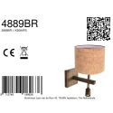 Steinhauer wall luminaire STANG 2 flames E27 IP20, bronze dimmable