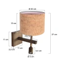 Steinhauer wall luminaire STANG 2 flames E27 IP20, bronze dimmable