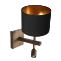 Steinhauer wall luminaire STANG 2 flames E27 IP20, bronze dimmable