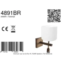 Steinhauer wall luminaire STANG 2 flames E27 IP20, bronze dimmable