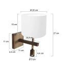Steinhauer wall luminaire STANG 2 flames E27 IP20, bronze dimmable