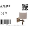 Steinhauer wall luminaire STANG 2 flames E27 IP20, bronze dimmable