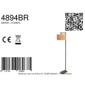 Steinhauer floor lamp STANG 1 flame E27 IP20, bronze dimmable