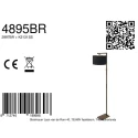 Steinhauer floor lamp STANG 1 flame E27 IP20, bronze dimmable