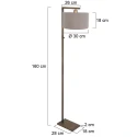 Steinhauer floor lamp STANG E27 IP20, dimmable