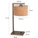Steinhauer table lamp STANG 1 flame E27 IP20, bronze dimmable