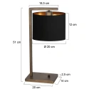 Steinhauer table lamp STANG 1 flame E27 IP20, bronze dimmable