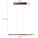Steinhauer ceiling luminaire BANDE 3 flames IP20, bronze dimmable