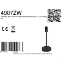 Mexlite table lamp NOOR 1 flame, without shade E27 IP20, black dimmable