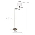 Mexlite Mexlite Floor lamp BELLA, 1 flame, steel