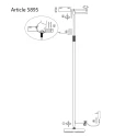 Mexlite Floor lamp KARL, 1 flame, bronze