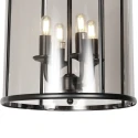 Steinhauer pendant luminaire PIMPERNEL 4 flames E14 IP20, black dimmable