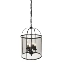 Steinhauer pendant luminaire PIMPERNEL 4 flames E14 IP20, black dimmable