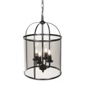 Steinhauer pendant luminaire PIMPERNEL 4 flames E14 IP20, black dimmable