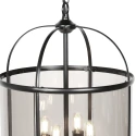 Steinhauer pendant luminaire PIMPERNEL 4 flames E14 IP20, black dimmable