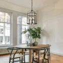 Steinhauer pendant luminaire PIMPERNEL 4 flames E14 IP20, black dimmable