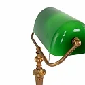 Steinhauer Table lamp ANCILLA, 1 flame, glass green, bronze