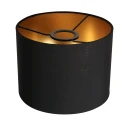 Steinhauer wall luminaire STANG up, cylindrical, with shade E27 IP20, black matt dimmable