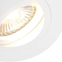 Steinhauer recessed luminaire PÉLITE SPOT round, swivelling GU10 IP20, white matt dimmable