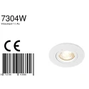 Steinhauer recessed luminaire PÉLITE SPOT round, swivelling GU10 IP20, white matt dimmable