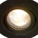 Steinhauer recessed luminaire PÉLITE SPOT round, swivelling GU10 IP20, black matt dimmable