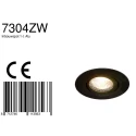 Steinhauer recessed luminaire PÉLITE SPOT round, swivelling GU10 IP20, black matt dimmable