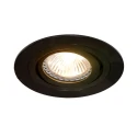 Steinhauer recessed luminaire PÉLITE SPOT round, swivelling GU10 IP20, black matt dimmable