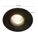 Steinhauer recessed luminaire PÉLITE SPOT round, swivelling GU10 IP20, black matt dimmable