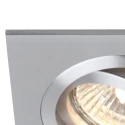 Steinhauer recessed luminaire PÉLITE SPOT swivelling, square GU10 IP20, steel brushed dimmable
