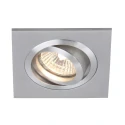Steinhauer recessed luminaire PÉLITE SPOT swivelling, square GU10 IP20, steel brushed dimmable