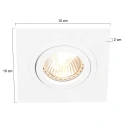 recessed luminaire PÉLITE SPOT swivelling, square GU10 IP20