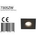 Steinhauer recessed luminaire PÉLITE SPOT swivelling, square GU10 IP20, black matt dimmable