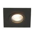 Steinhauer recessed luminaire PÉLITE SPOT swivelling, square GU10 IP20, black matt dimmable