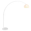 floor lamp SPARKLED LIGHT half round, with switch, with shade, with plug, adjustable E27 IP20, white matt 