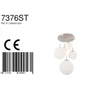Steinhauer Steinhauer Pendant luminaire BOLLIQUE, 5 flames, glasskugeln white, fitting silver